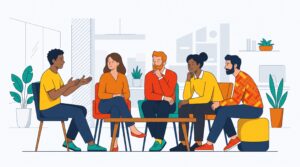 Escucha activa ilustración